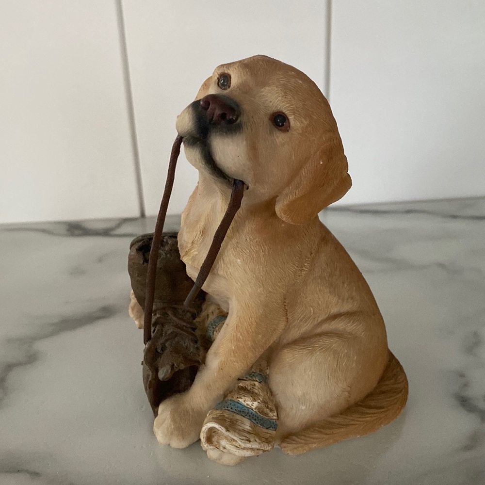 Labrador Tugging Shoelace Figurine